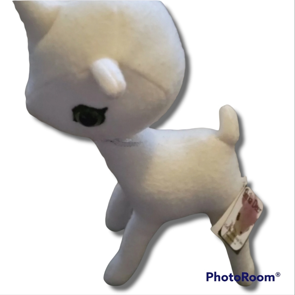 RARE*** HTF*** FUTAGO FRIENDS ... SHIKA DEER WHITE APPROX 9 INCH FELT DEER STUFF